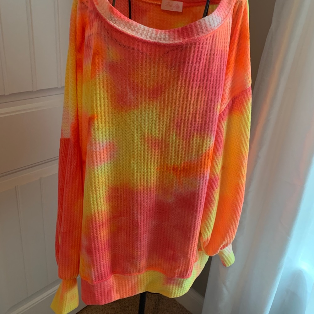 Oversized tie-dyed shirt